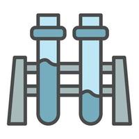 Test tube on stand icon color outline vector