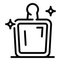 Cutting board icon, outline style vector