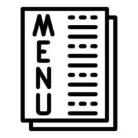 Menu sheets icon, outline style vector