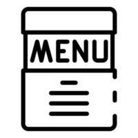 Menu list icon, outline style vector