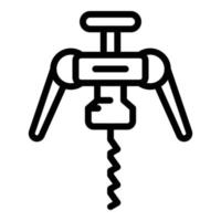 Corkscrew icon, outline style vector