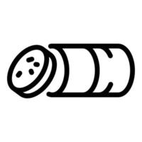 Gastronomy sausage icon, outline style vector