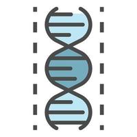 Dna icon color outline vector