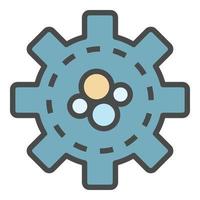 Cog wheel icon color outline vector