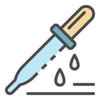 Crack pipette icon color outline vector