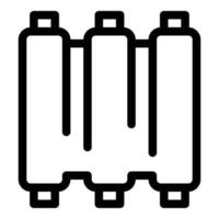 Fresh meat ribs icon, outline style vector