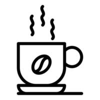 Hot natural coffee cup icon, outline style vector