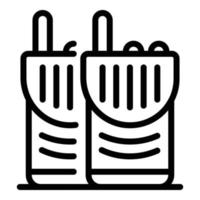 Police walkie talkie icon, outline style vector