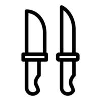 Home meat knifes icon, outline style vector