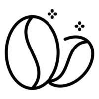 Natural coffee beans icon, outline style vector