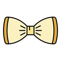 Tuxedo bow tie icon color outline vector