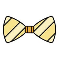 Fashion bow tie icon color outline vector