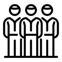 Personal guard group icon, outline style vector