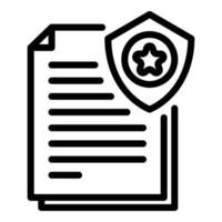 Police investigation document icon, outline style vector