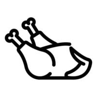 Chicken meat icon, outline style vector