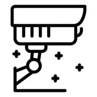 Security camera icon, outline style vector