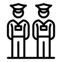 Security guard icon, outline style vector