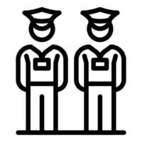 Security guard icon, outline style vector