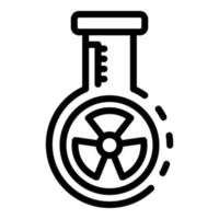 icono de matraz nuclear, estilo de esquema vector