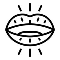 Foreign language speaking icon, outline style vector