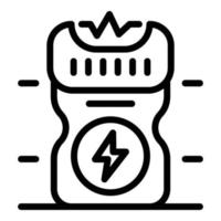 Policeman electro shocker icon, outline style vector