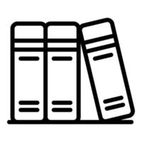 Foreign language books icon, outline style vector