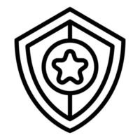 Investigator shield icon, outline style vector