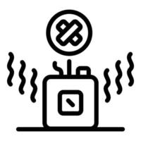 Radio wave device icon, outline style vector