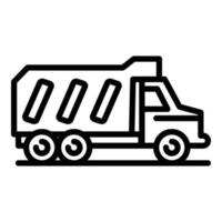 Tipper auto icon, outline style vector