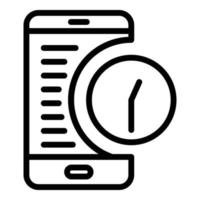 Smartphone estimator icon, outline style vector