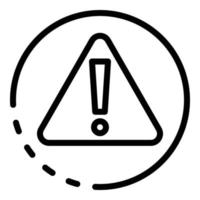 Danger exclamation sign icon, outline style vector