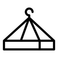 Wire bird feeder box icon, outline style vector