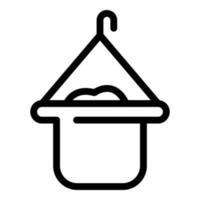 Winter bird feeder icon, outline style vector