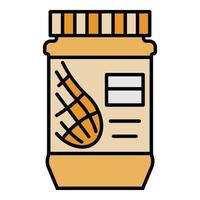 Peanut butter icon color outline vector