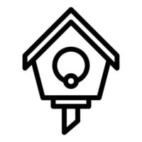 Tree round bird house icon, outline style vector