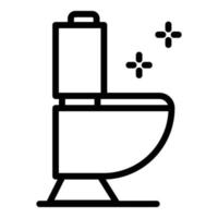 Toilet pan icon, outline style vector