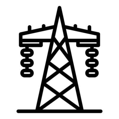 Transmission tower icon, outline style