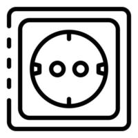 Socket icon, outline style vector