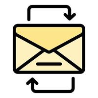 Change mail request icon color outline vector