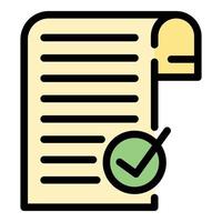 Document request icon color outline vector