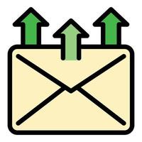 Send mail request icon color outline vector