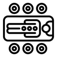 Man with spa stones icon, outline style vector