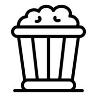 Popcorn box icon, outline style vector