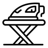 Ironing board and iron icon, outline style vector