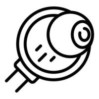Magnifier and eye ball icon, outline style vector