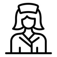 Nurse icon, outline style vector