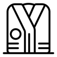 Spa bathrobe icon, outline style vector