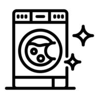 Machine wash icon, outline style vector