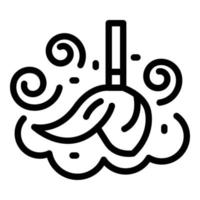 Mop in foam icon, outline style vector