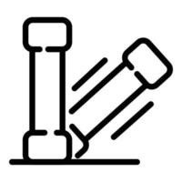 Sport dumbbell icon, outline style vector